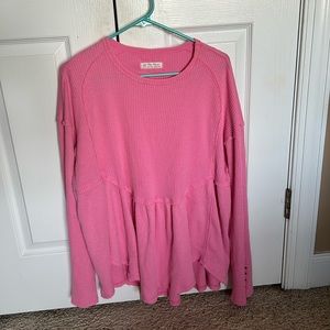 Free People Hot pink top, size XL